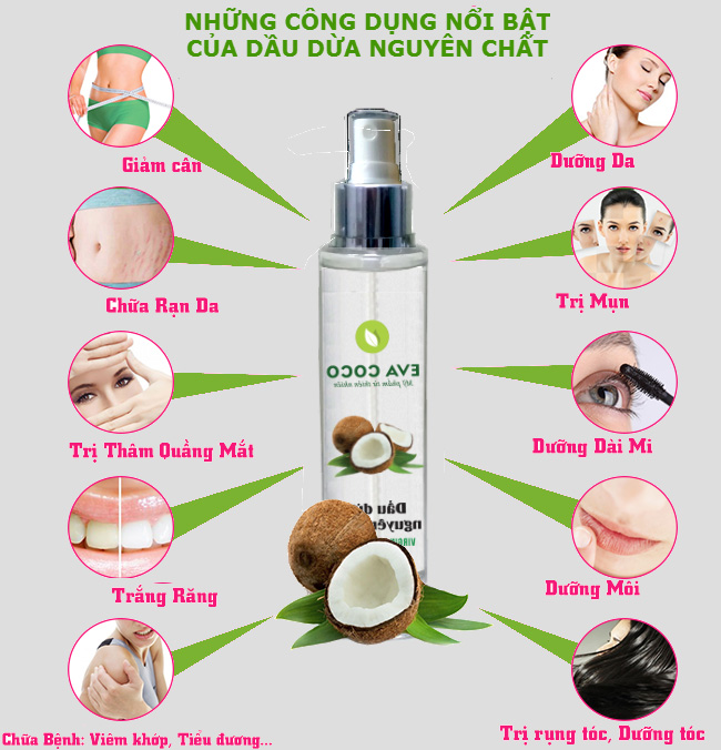 Công dụng của dầu dừa